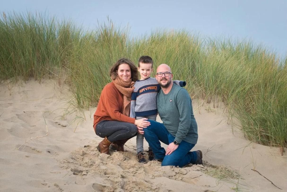 Leonard, Ineke en Niek in de duinen